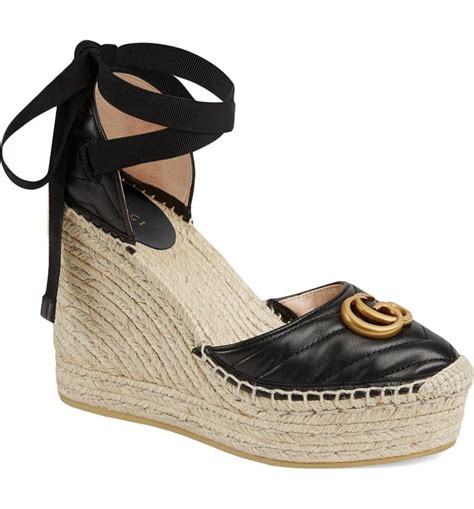 blue gucci wedges|Gucci gg espadrilles.